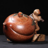 Тайваньский чайник ручной работы из фиолетовой глины, аутентичный заварник мастера Цзян Жун 450 мл