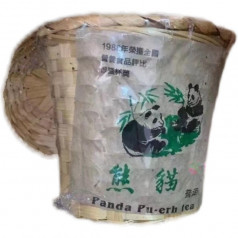 Шу Пуэр Оld Ripe Tea Panda 1988 года, чай в корзине из бамбука 500 гр, темный пуэр, Юньнань