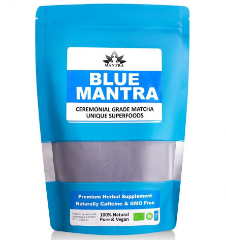Blue Mantra 100 гр, блакитна матча, синій тайський чай, швидкорозчинний чай